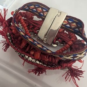 Bohemian Red Multilayer Bracelet